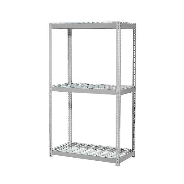 Global Industrial 3 Shelf, Heavy Duty Boltless Shelving, Starter, 72inW x 36inD x 84inH, Wire Deck B2296851 - main